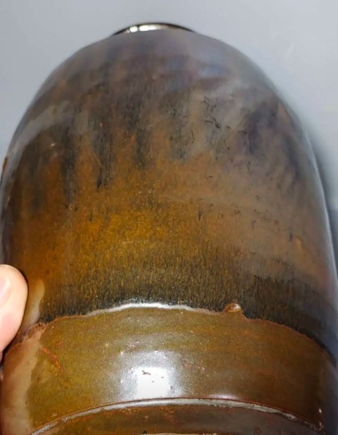 古玩陶瓷褐釉大罐拍賣，當前價格888元