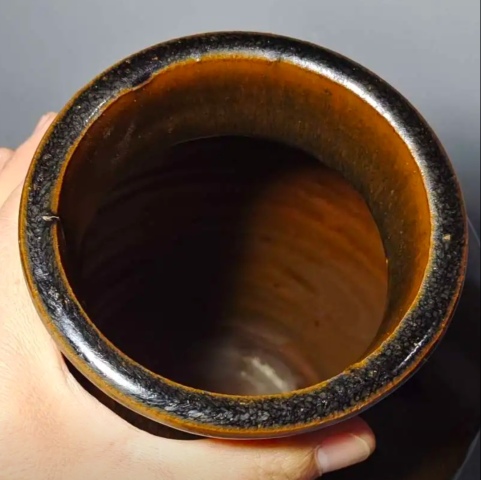 古玩陶瓷褐釉大罐拍賣，當前價格888元
