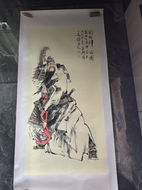 古玩字畫何奕興《關(guān)公神威圖》拍賣，當(dāng)前價(jià)格850元