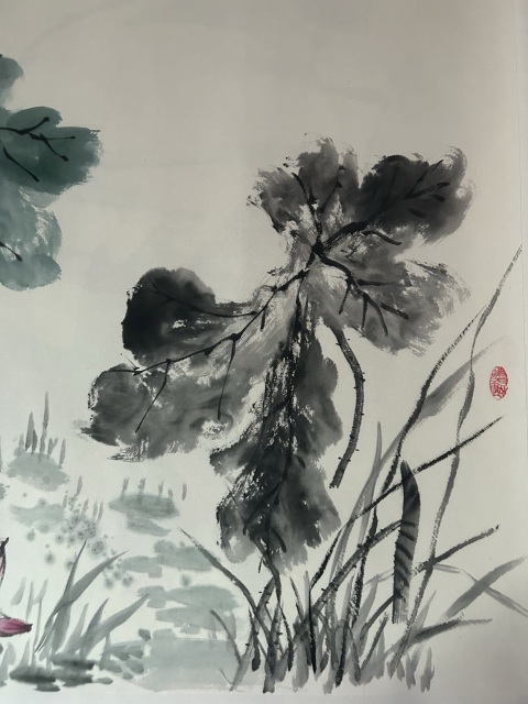 古玩字畫周丹青《荷趣圖》拍賣，當前價格458元