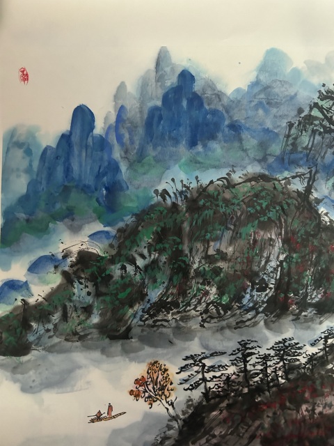 古玩字畫傅湘茗《清江泛舟圖》拍賣,當前價格755元