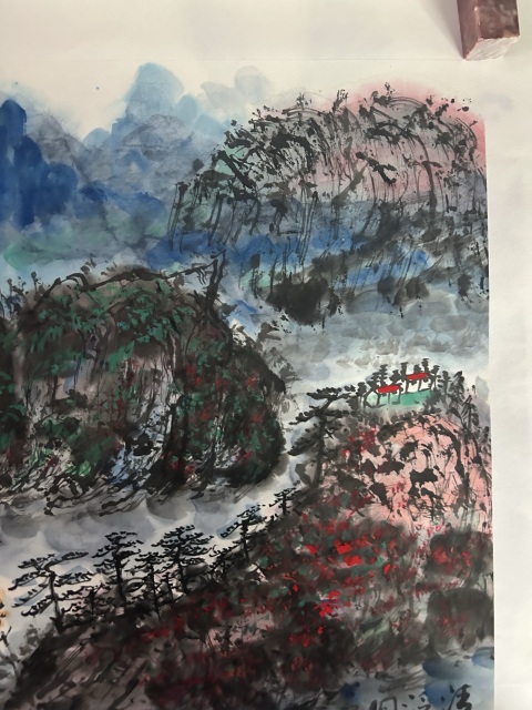 古玩字畫傅湘茗《清江泛舟圖》拍賣,當前價格755元