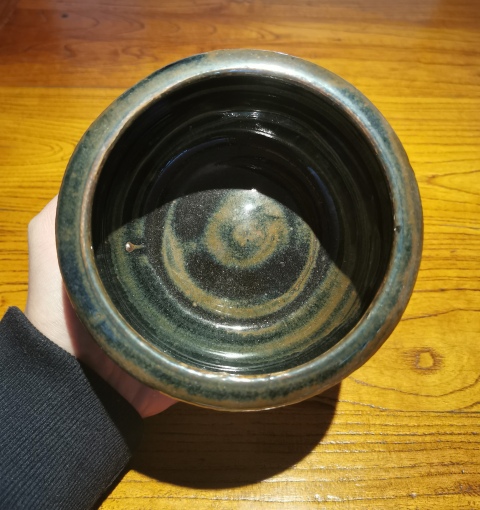 古玩陶瓷明兔毫釉鼓釘洗拍賣,當前價格299元