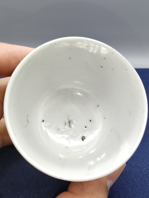 古玩陶瓷清同治,礬紅壽字仰鐘杯拍賣,當前價格299元