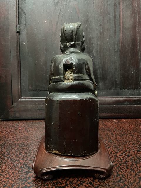 古玩雜項清代晚期的木雕像拍賣，當前價格4800元