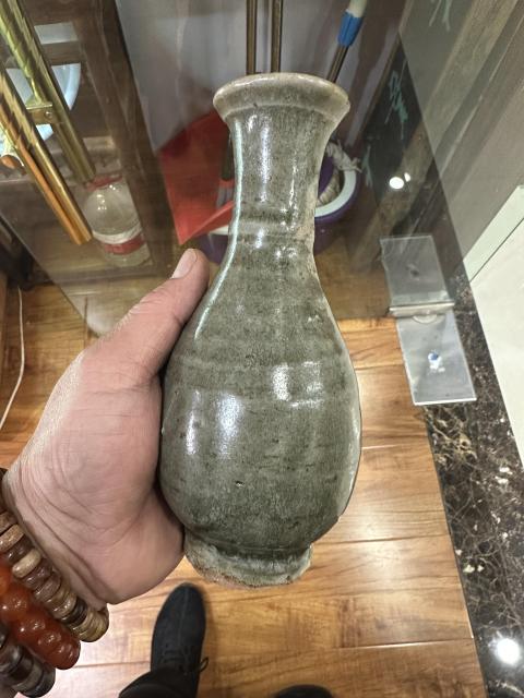 古玩陶瓷放漏龍泉窯青釉瓶拍賣,當前價格2222元
