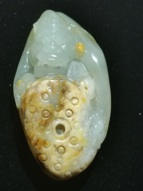 古玩玉器和田籽料玉雕“瑞獸”拍賣，當前價格389元