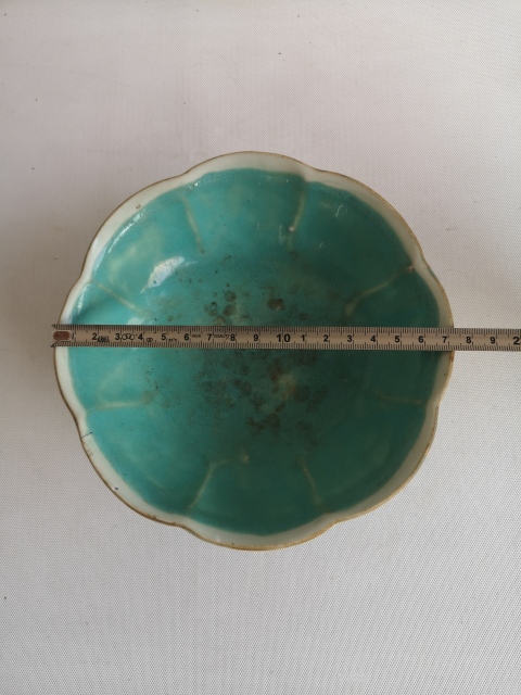 古玩陶瓷粉彩花卉紋花口供碗拍賣，當前價格850元