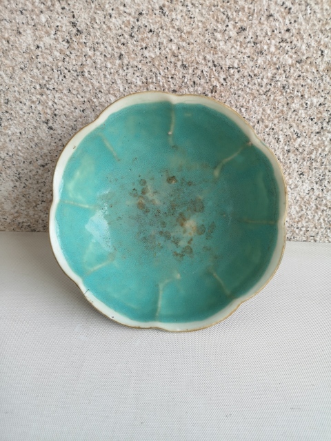 古玩陶瓷粉彩花卉紋花口供碗拍賣，當前價格850元