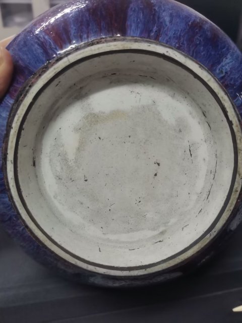 古玩陶瓷建國瓷廠鈞紅窯變釉荸薺瓶拍賣，當前價格35000元