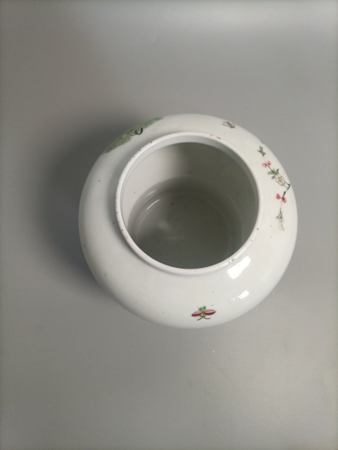 古玩陶瓷花鳥紋粉彩將軍罐拍賣,當前價格1000元