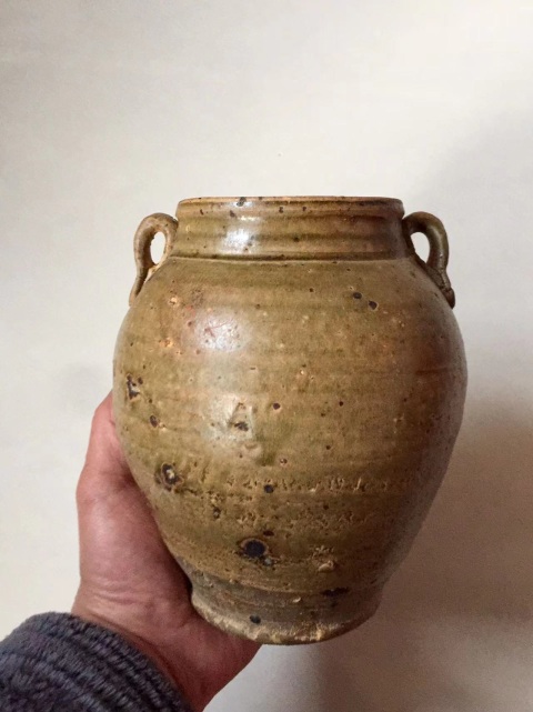 古玩陶瓷青釉雙耳罐拍賣,當前價格2600元