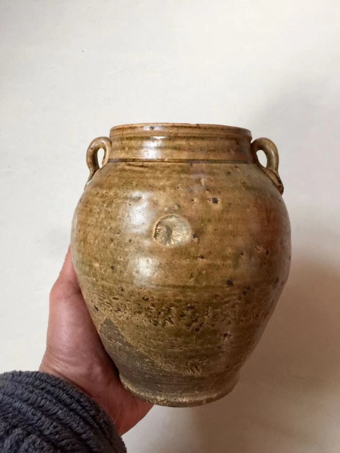 古玩陶瓷青釉雙耳罐拍賣,當前價格2600元