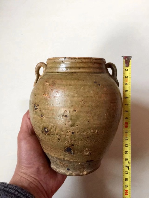 古玩陶瓷青釉雙耳罐拍賣,當前價格2600元
