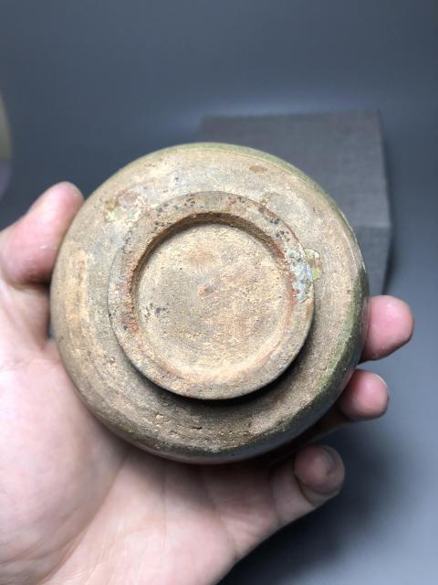 古玩陶瓷元代青釉茶葉蓋罐（保真卡）拍賣，當前價格2680元