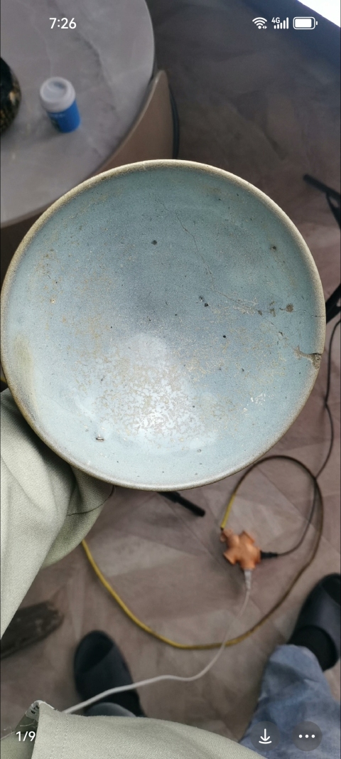 古玩陶瓷金：鈞瓷大碗原狀況沒有清理色一流。拍賣，當前價格23999元