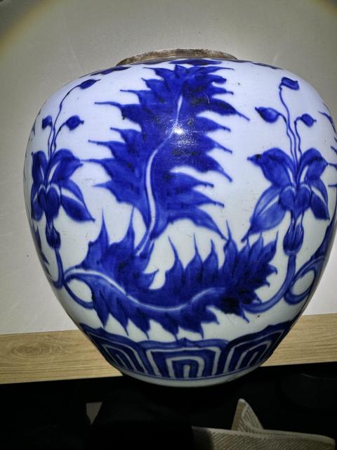 康熙·花卉紋青花罐拍賣，當前價格11000元