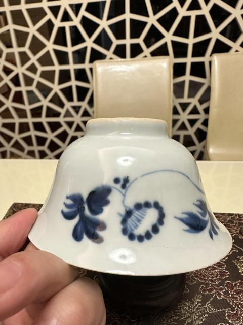 古玩陶瓷青花花卉紋茶園一對拍賣，當前價格8800元
