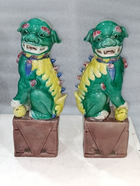 古玩陶瓷素三彩獅子擺件拍賣,當前價格880元