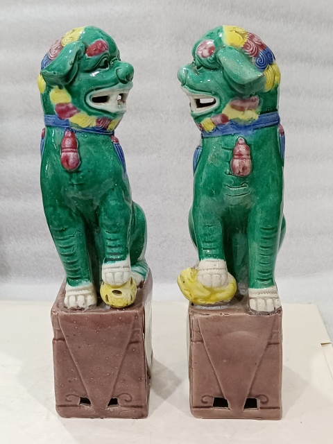 古玩陶瓷素三彩獅子擺件拍賣,當前價格880元
