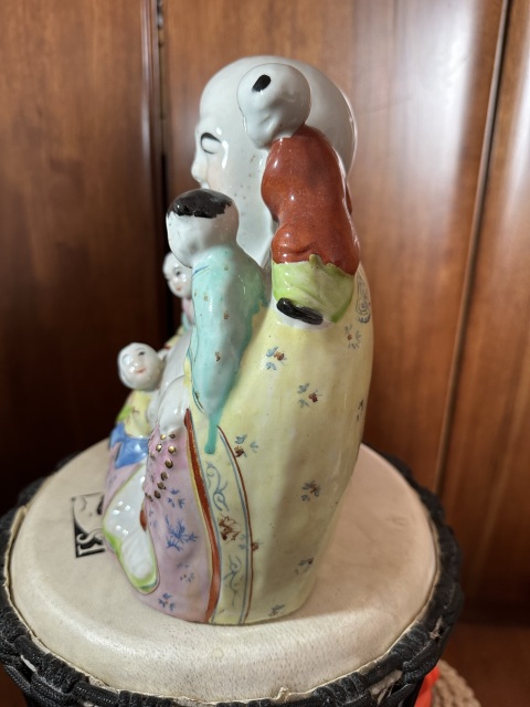 古玩陶瓷粉彩彌勒佛坐像拍賣，當前價格2650元