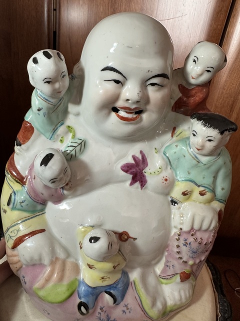 古玩陶瓷粉彩彌勒佛坐像拍賣，當前價格2650元