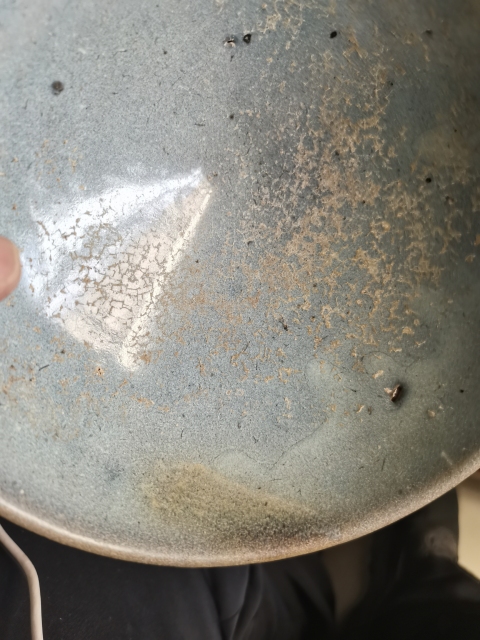 古玩陶瓷鈞窯天藍釉大碗漂亮大氣。金代的大碗。拍賣,當前價格2899元