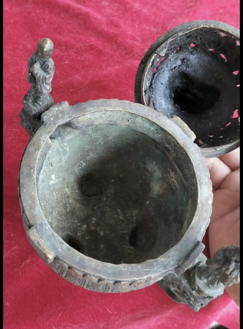 古玩雜項(特價)晚清民國精品釋迦牟尼銅薰爐拍賣,當前價格680元