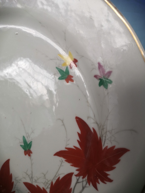 古玩陶瓷粉彩花卉紋折沿盤拍賣，當前價格268元
