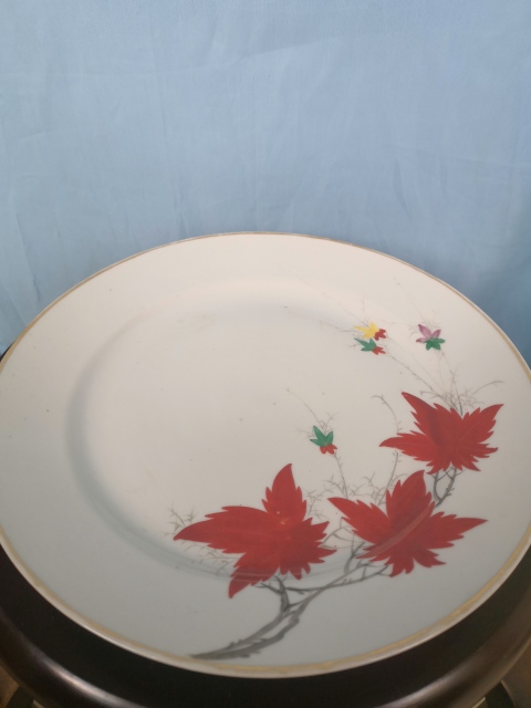 古玩陶瓷粉彩花卉紋折沿盤拍賣，當前價格268元