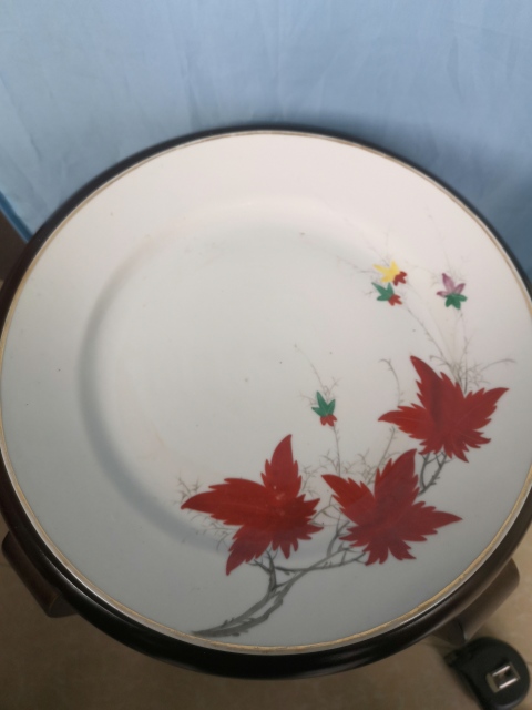 古玩陶瓷粉彩花卉紋折沿盤拍賣，當前價格268元