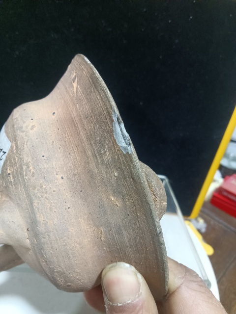 古玩陶瓷戰漢雙耳三足硬陶鼎拍賣，當前價格2000元