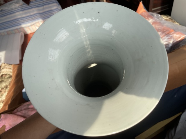古玩陶瓷道光淡描青花喜字花觚拍賣，當前價格10000元