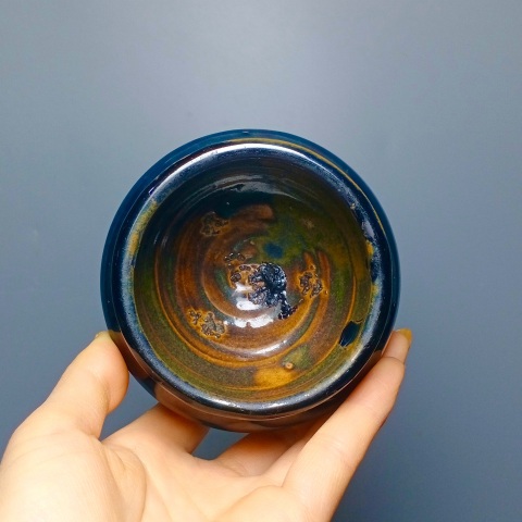 古玩陶瓷磁州窯窯變黑釉罐拍賣，當前價格388元