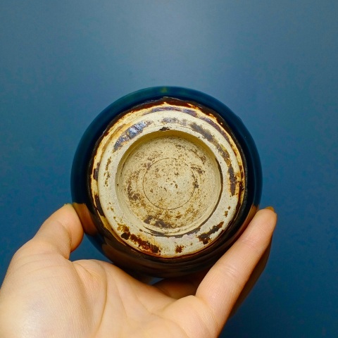 古玩陶瓷磁州窯窯變黑釉罐拍賣，當前價格388元