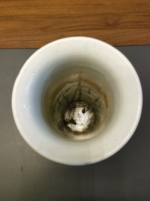 古玩陶瓷精品五彩教子執蓮圖箭筒拍賣，當前價格5500元