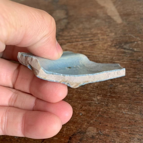 古玩陶瓷館藏級珍品南宋鈞窯天藍釉板沿洗標本拍賣,當前價格998元