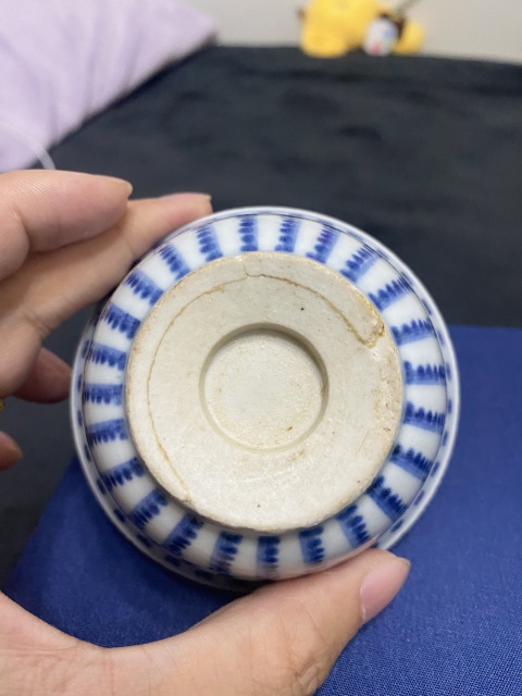 古玩陶瓷梵字紋青花杯拍賣，當前價格2300元
