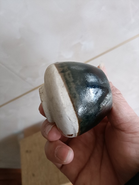 古玩陶瓷清代烏金釉雞心罐拍賣,當前價格299元