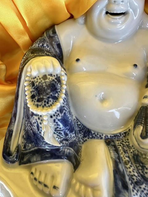 古玩陶瓷民國萬同順款青花彌勒笑佛拍賣,當(dāng)前價格25888元