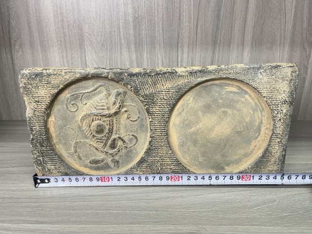 古玩雜項秦漢古磚改制白虎紋壺承拍賣，當前價格2500元