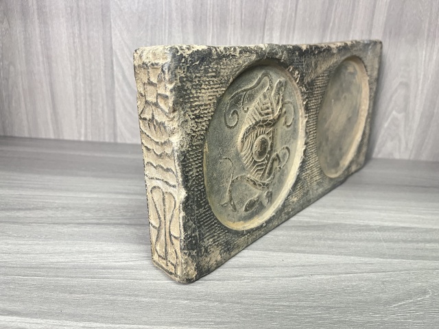 古玩雜項秦漢古磚改制白虎紋壺承拍賣，當前價格2500元