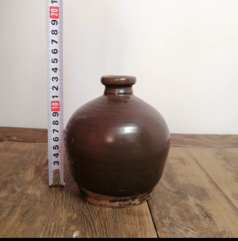 古玩陶瓷明代·褐釉瓶拍賣，當前價格1808元