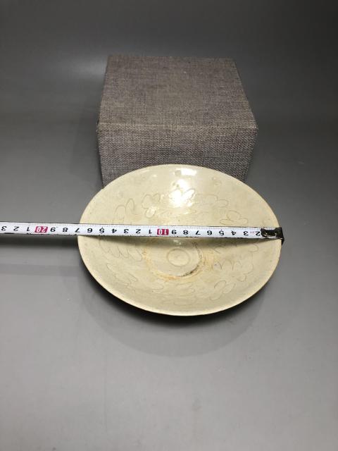 古玩陶瓷宋元青白釉云氣紋斗笠碗（已保真）拍賣，當前價格2680元