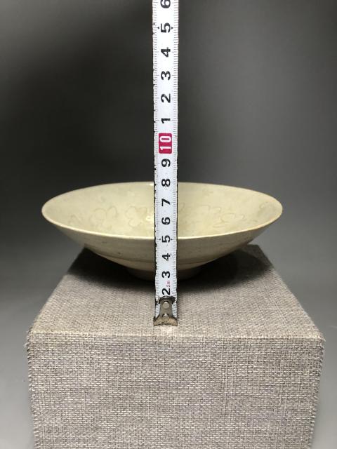 古玩陶瓷宋元青白釉云氣紋斗笠碗（已保真）拍賣，當前價格2680元