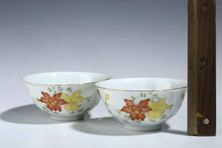 古玩陶瓷·粉彩花卉紋碗一對(duì)
真品鑒賞圖