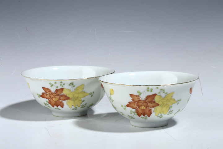 古玩陶瓷·粉彩花卉紋碗一對(duì)
真品鑒賞圖