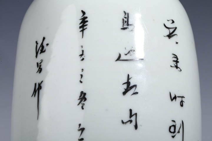 古玩陶瓷清光緒·淺絳彩花鳥紋雙耳瓶拍賣，當前價格768元