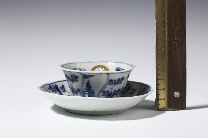 古玩陶瓷康熙·青花山水紋杯碟一套拍賣(mài),當(dāng)前價(jià)格474元