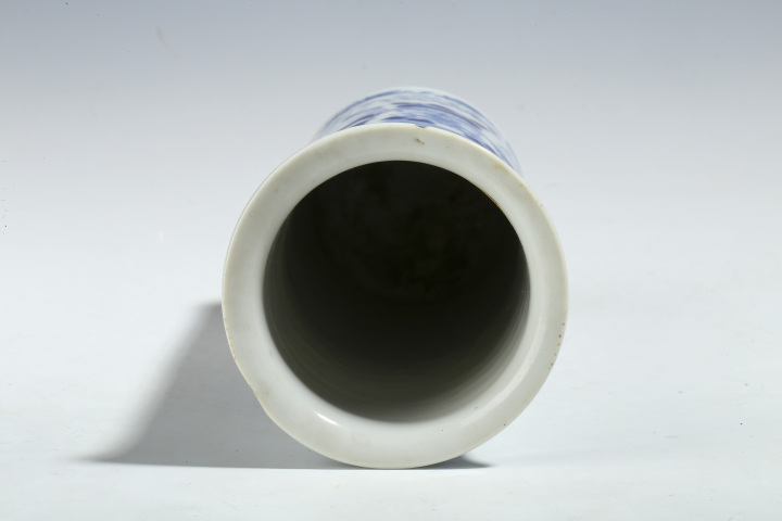 古玩陶瓷清光緒·青花童子抱瓶紋花觚一對拍賣，當前價格6200元